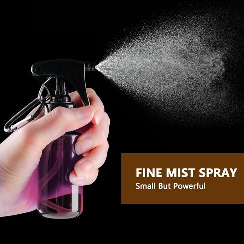 زجاجة رذاذ صغيرة من تانشاين 50 مل، زجاجات رذاذ مياه صغيرة الحجم بحجم مناسب للسفر، زجاجة رذاذ كحول دقيقة محمولة ومعقمة لليدين، زجاجات رذاذ بلاستيكية فارغة قابلة لإعادة الملء مع مشبك، 2 أونصة/5 قطع in Kuwait