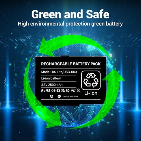 TWL-003 Battery, 2024 New Upgraded 2500mAh Ultra High Capacity Li-ion Battery Replacement for Nintendo DSi, NDSi Game Console, with Repair Tool Kit (Not for Nintendo DSi XL, DSi LL, DS Lite) in Kuwait