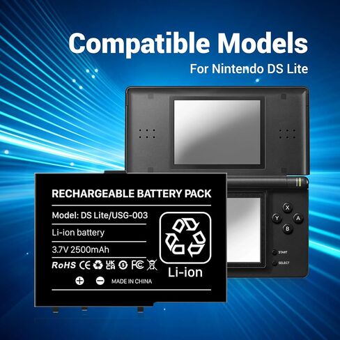 TWL-003 Battery, 2024 New Upgraded 2500mAh Ultra High Capacity Li-ion Battery Replacement for Nintendo DSi, NDSi Game Console, with Repair Tool Kit (Not for Nintendo DSi XL, DSi LL, DS Lite) in Kuwait