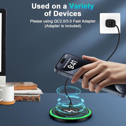 Wireless Phone Charger Android Charging Pad for Google Pixel 9 Pro/9 Pro XL/9/8 Pro/8a/7a/7 Pro/6,15W Wireless Charger Fast Charging Station for iPhone 16/16 Pro Max/16 Plus/15/15 Pro/14/13/12 Pro Max in Saudi Arabia