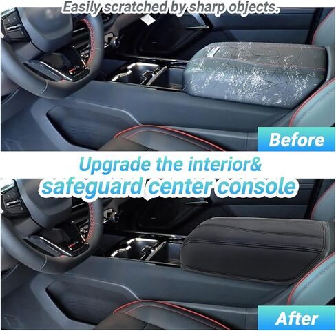 غطاء وحدة التحكم المركزية متوافق مع الملحقات الداخلية لسيارة Chevy Silverado EV 2024-2025، واقي غطاء صندوق مقعد مسند الذراع الجلدي مع نسيج منقوش in Saudi Arabia