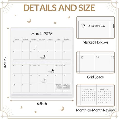 KONVINIT Pocket Calendar 2024-2025 for Purse, Small Pocket Planner 3.5"×6.5" - From March 2024 to December 2025 Daily Monthly Agenda 2024 with PVC Cover for Planning in Kuwait