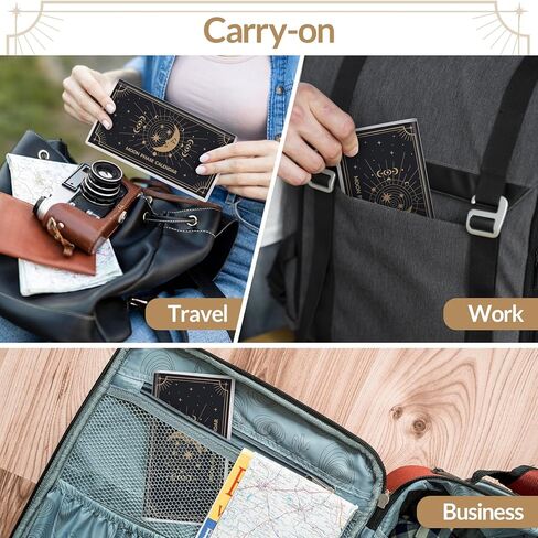 KONVINIT Pocket Calendar 2024-2025 for Purse, Small Pocket Planner 3.5"×6.5" - From March 2024 to December 2025 Daily Monthly Agenda 2024 with PVC Cover for Planning in Kuwait