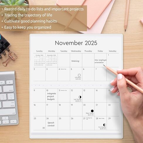KONVINIT Pocket Calendar 2024-2025 for Purse, Small Pocket Planner 3.5"×6.5" - From March 2024 to December 2025 Daily Monthly Agenda 2024 with PVC Cover for Planning in Kuwait
