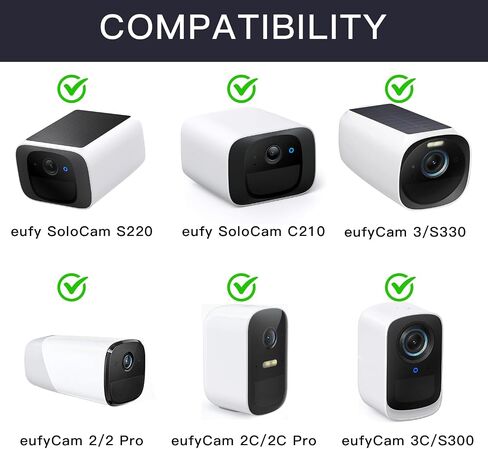 2Pack Gutter Mount Compatible with eufy Security SoloCam S220/C210, eufyCam 2C/2C Pro, 3/S330, 2/2 Pro, 3C/S300, 360°Adjustable Weatherproof Mounting Bracket for Eufy Security Camera in Saudi Arabia