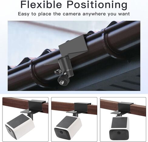 2Pack Gutter Mount Compatible with eufy Security SoloCam S220/C210, eufyCam 2C/2C Pro, 3/S330, 2/2 Pro, 3C/S300, 360°Adjustable Weatherproof Mounting Bracket for Eufy Security Camera in Saudi Arabia