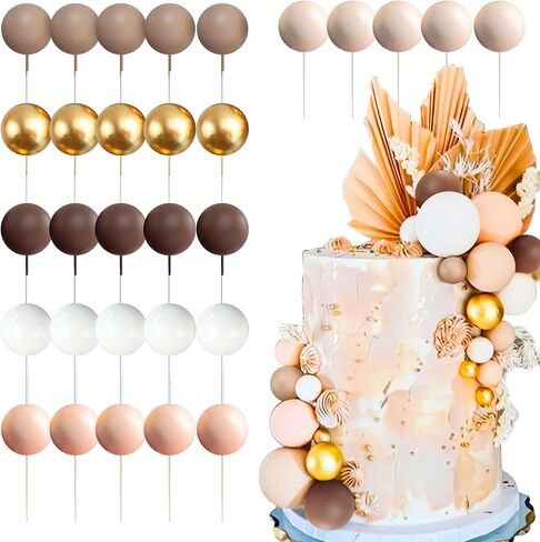 LaVenty Boho Gold Cake Topper Cake Topper Neutral Baby Shower Cake Decorations for Boho Wedding Bridal Baby Shower Birthday Party Supplies in Saudi Arabia