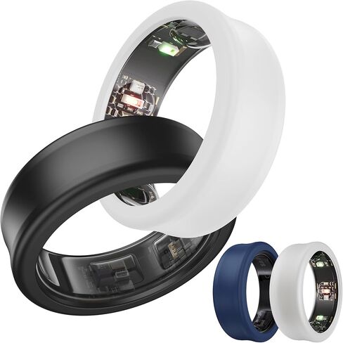 DDJ [4 Pack Ultra -Thin Cover for Samsung Galaxy Ring, Ring Protector for Oura Ring/RingConn Sizing Kit, Anti-Scratch Soft Silicone, Sizing S for Rings 5/6/7/8/9/10 (White/Pink/Purple/Black) in Kuwait
