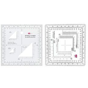 Gotical Military UTM/MGRS Coordinate Scale Map Reading and Land Navigation Topographical Map Scale, Protractor and Grid Coordinate Reader Pairs with Compass and Pace Counter Beads