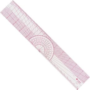 Westcott Beveled Protractor Ruler, 12", Transparent (B-75)