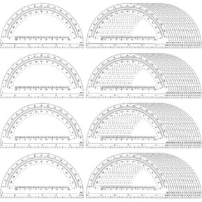 Zonon 3 Pieces Plastic Protractors Bulk Classroom Clear Math Protractors 180 Degrees 6 Inch Protractors for Geometry Student, Angle Measurement, Students Back to School Supplies Office Supplies in Kuwait