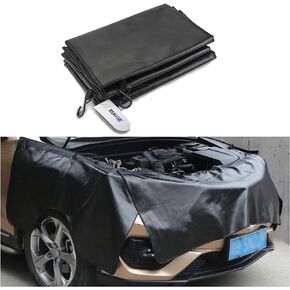3 PCS Car Fender Protective Pad, 1 PC 5.2Ft x 2.1Ft Automotive Fender Maintenance Clean Replacement, Universal 2 PCS 3.9Ft x 2.1Ft Vehicle Fender Repair Accessories for SUVs Trucks Cars (Black)