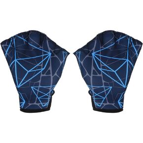 PATIKIL Swimming Aquatic Gloves, Webbed Swim Gloves Printing Water Resistance Training Accessories for Swimming and Diving