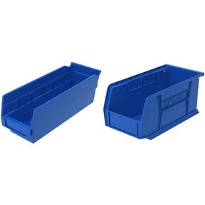 Akro-Mils Plastic Organizer Bins and Hanging Stackable Storage Bins (24-Pack + 12-Pack)
