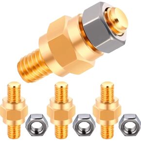 Boao 8 Pieces Side Post Battery Terminal 3/8 16 Bolts Side Battery Post Adapter Standard Battery Post Stud Extender Screws