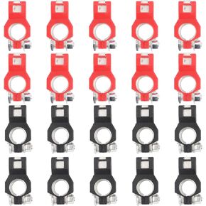 Copper Battery Terminal Clamps Connectors Kit Pure Galvanize Iron 10Pair Cable Set Positive Negative Fit for