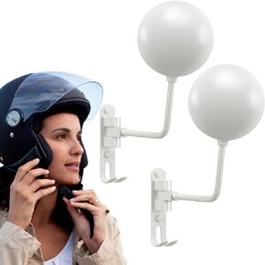 SKIKEN Motorcycle Helmet Holder Rack (Retro Black), Wall Mount Helmet Hanger, Industrial Style, Helmet and Jacket Holder for Wall, Helmet Display Stand, Unique Vintage, Aluminum (Retro Black, 1Pack)