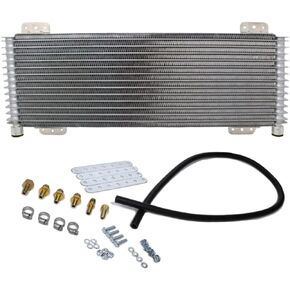 WZruibo 40k Transmission Oil Cooler Kit Compatible with Heavy Duty 40,000 GVW Max Low Pressure Drop Trans Cooler with Mounting Hardware, Towing Applications and Advanced Cooling Protection #LPD47391