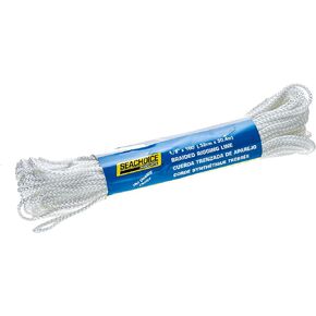 Seachoice Braided Utility Line Boat Rope, 1/8 In. X 100 Ft., White
