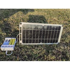 HUYINGC Solar Power Charger with 6 Watt Portable Solar Panel for 1.2V AA & AAA Ni-MH Ni-CD Household Rechargeable Batteries, and with 5V USB Output for Cellphone or Other Batteries Needed Charging