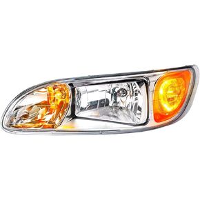 United Pacific 31295 - Headlight Assembly - Driver Side, Chrome Housing, High/Low Beam, 9007 Bulb