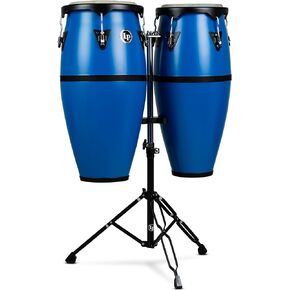 LP Conga Drum Set with Stand, Race Car Blue, 10-inch and 11-inch (LP646D-DB) in Kuwait