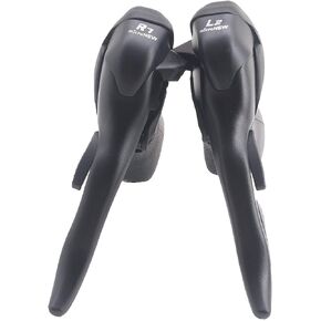 Micronew SB-R472 Double 2X7 Speed Road Bike Shifter Brake Levers for Shimano 2 x 7 Speed Drop Bar Shifters Black Pair