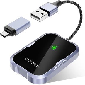 محول Carplay اللاسلكي لـ Apple يحول OEM سلكي إلى محول تشغيل سيارة لاسلكي لجهاز iPhone مناسب للسيارات من 2015 وiPhone 6 أعلاه (ينطبق على السيارات المزودة بـ Carplay) in Kuwait