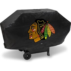 Rico Industries NHL Deluxe Grill Cover Deluxe Vinyl Grill Cover - 68" Wide/Heavy Duty/Velcro Staps