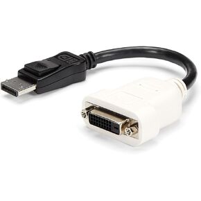 StarTech.com DisplayPort to DVI Adapter - DisplayPort to DVI-D Adapter/Video Converter - 1080p - DP 1.2 to DVI Monitor/Display Cable Adapter Dongle - DP to DVI Adapter - Latching DP Connector (DP2DVI)