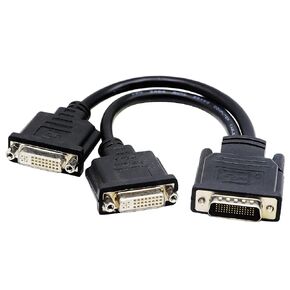 zdyCGTime DMS-59 to DVI Splitter Cable Connector for Dual Monitor Setups or as a DVI Adapter Y Cord Dongle-10inch