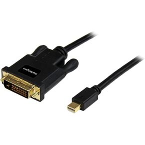 StarTech.com 3ft (0.9m) Mini DisplayPort to DVI Cable - Mini DP to DVI Adapter Cable - 1080p Video - Passive mDP 1.2 to DVI-D Single Link - mDP or Thunderbolt 1/2 Mac/PC to DVI Monitor (MDP2DVIMM3B)