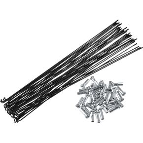 X AUTOHAUX 36 Pcs Bicycle Steel Spokes 14G Bike Spoke 275mm Length with Nipples for Most Bicycle