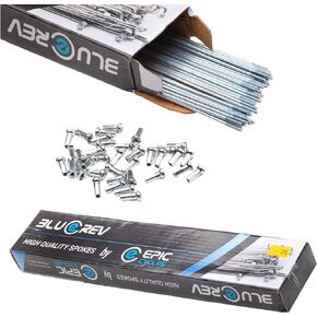 Bicycle Steel/Stainless Steel Spokes 140MM-292mm with Cap 36 Pack