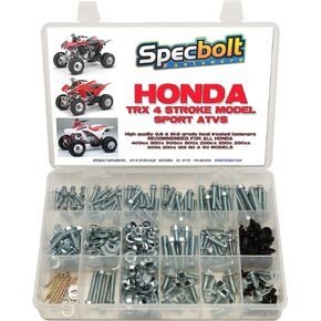 250pc Specbolt Fasteners Brand Bolt Kit: fits Honda TRX400EX TRX250X aslo Great for ATC & TRX 350x 300ex 300x 250ex 250x 200sx 200s 200x 125cc 110cc & TRX90 Models