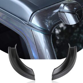 JeCar Hardtop Rain Diverter ABS Drip Rail Extension Rain Gutter Exterior Accessories Compatible with Jeep Wrangler 2018-2023 JL JLU & 2020-2023 Jeep Gladiator JT, 1 Pair
