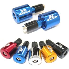 [GT-Speed] Compatible/Replacement for Blue GSXR Logo CNC Bar Ends, Suzuki GSXR 600/750/1000/1100 (Read Product Description for Model & Year Specification)