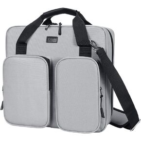 3 Inch 3 Ring Zipper Binder with Shoulder Strap & Handle & Multi-Pocket - 3" Binder with Zipper for School, Compatible with 13-Inch MacBook/Tablet -Patent Design Black