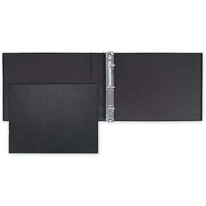 Check Binder for End-Stub Deskbook Checks - Three 3 on a Page Business Check Binder - 3 Ring Sleek Design - Durable - High Capacity Storage - 11 1/4 x 9" (Black)