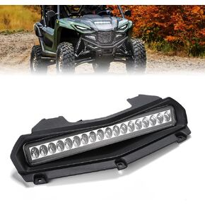 KEMIMOTO غطاء محرك السيارة ضوء متوافق مع Rmax 1000 Rmax2 Rmax4 2021-2023، LED أمامي مساعد بقعة ضوء النهار الجري الخفيف الملحقات 1 قطعة أضواء الشواية الأمامية أضواء LED مصبغة