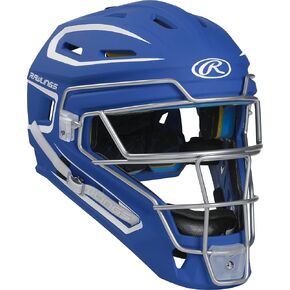 Rawlings | MACH Catcher's Helmet | Baseball | Senior (7 1/8" - 7 3/4") | Royal/White