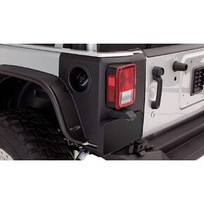 Bushwacker Trail Armor Rear Corner Covers | 2-Piece Set, Black, Textured Finish | 14009 | Fits 2007-2018 Jeep Wrangler JK 2-Door