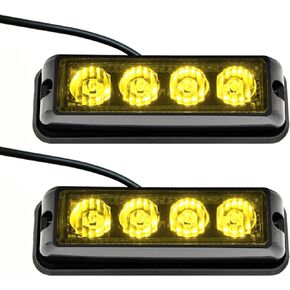 STBLTBAR 4 أضواء LED للطوارئ ستروب تحذير وامض ضوء سطحي للتحذير من خطر البناء شريط ضوء للشاحنات ومركبات السيارات DC 12-24V 2PCS أزرق in Saudi Arabia