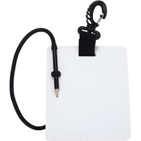 Underwater Writing Slate, Plastic Handwriting Plate Notebook Gear Board with Replaceable Pencil Tablet Dive Swivel Clip and Diving Communication Devices for Scuba Snorkeling Divers Fishing Swimming