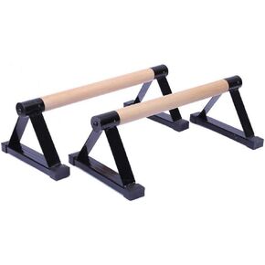 Push Up Bar, 1 Pair Wooden Push-Ups Bars Press-Up Support Stand Gym Exercise Equipment with Non-Slip Sturdy Structure Pushup Double Rod for Calisthenics, Fitness and Handstand for Women Men