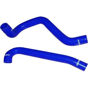 Mishimoto MMHOSE-WR4-97BL Silicone Water Hose Kit Compatible With Jeep Wrangler 4Cyl 1997-2006 Blue