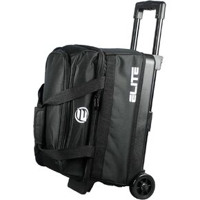 ELITE Basic Bowling Bag Double (2) Ball Roller with Rolling Wheels