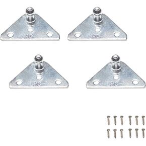 Monrand 10mm Ball Studs Bracket with Bracket Raw Steel,Gas Spring Mounting Bracket,Ball Stud Bracket for Gas Spring(4Pack)