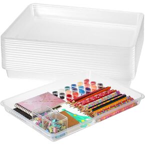 Maitys 15 Pack Plastic Art Trays 12 x 16 Inch Sensory Trays, Classic Color in Saudi Arabia