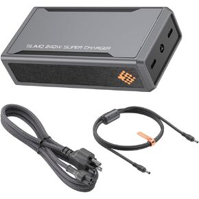 𝐒𝐥𝐢𝐦𝐐 GaN Charger for Laptop, DC 20V and Two USB C PD3.0 100W : 240W,230W,200W,180W,170W - Gaming Laptop AC Adapter for Dell,MSI,Lenovo,HP,Razer,Asus,Acer... (3-Pin)